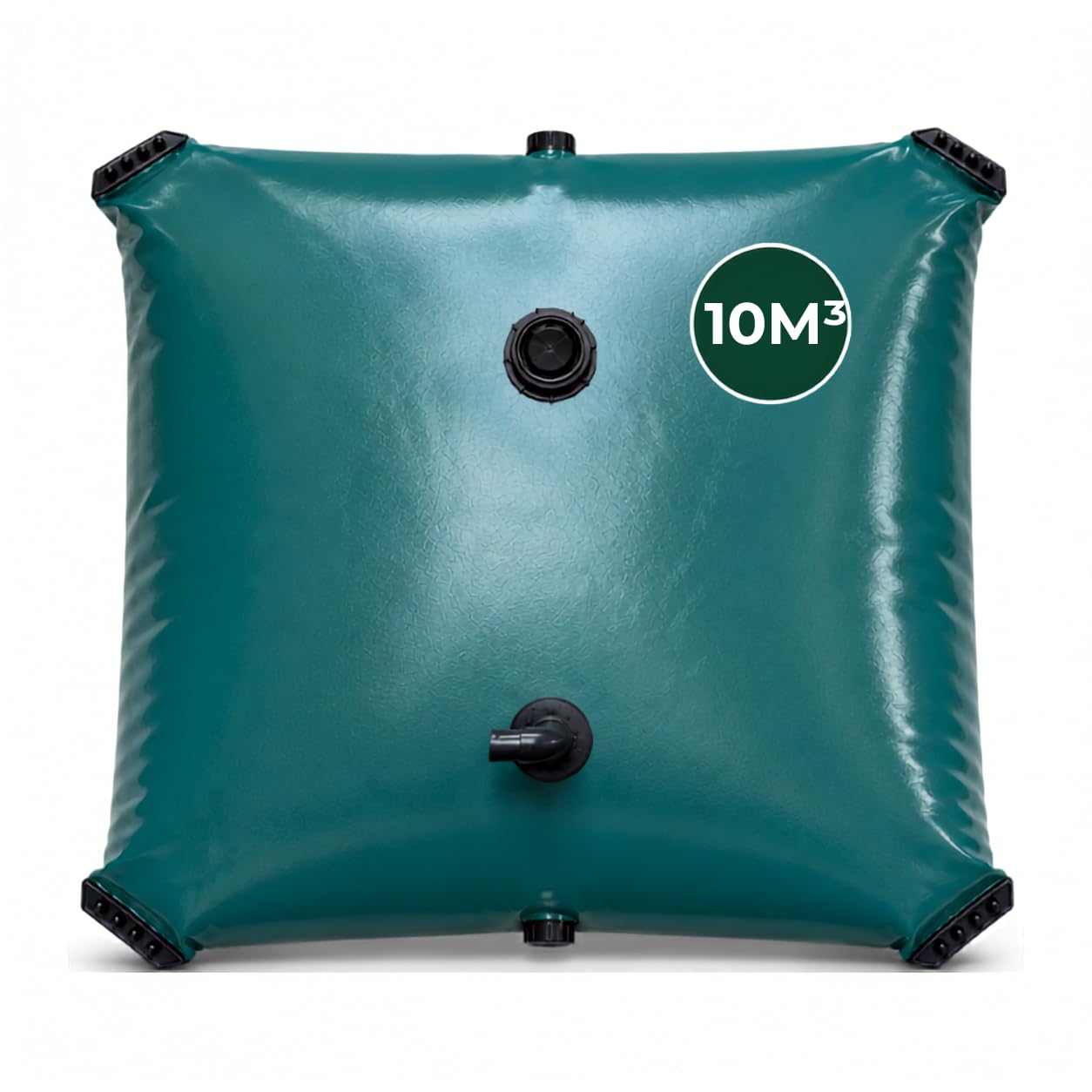 Citerne Souple/Récupérateur Eau de Pluie/Bâche Souple en PVC/traitée Anti UV/Autoportante (10m3 / 10 000L)