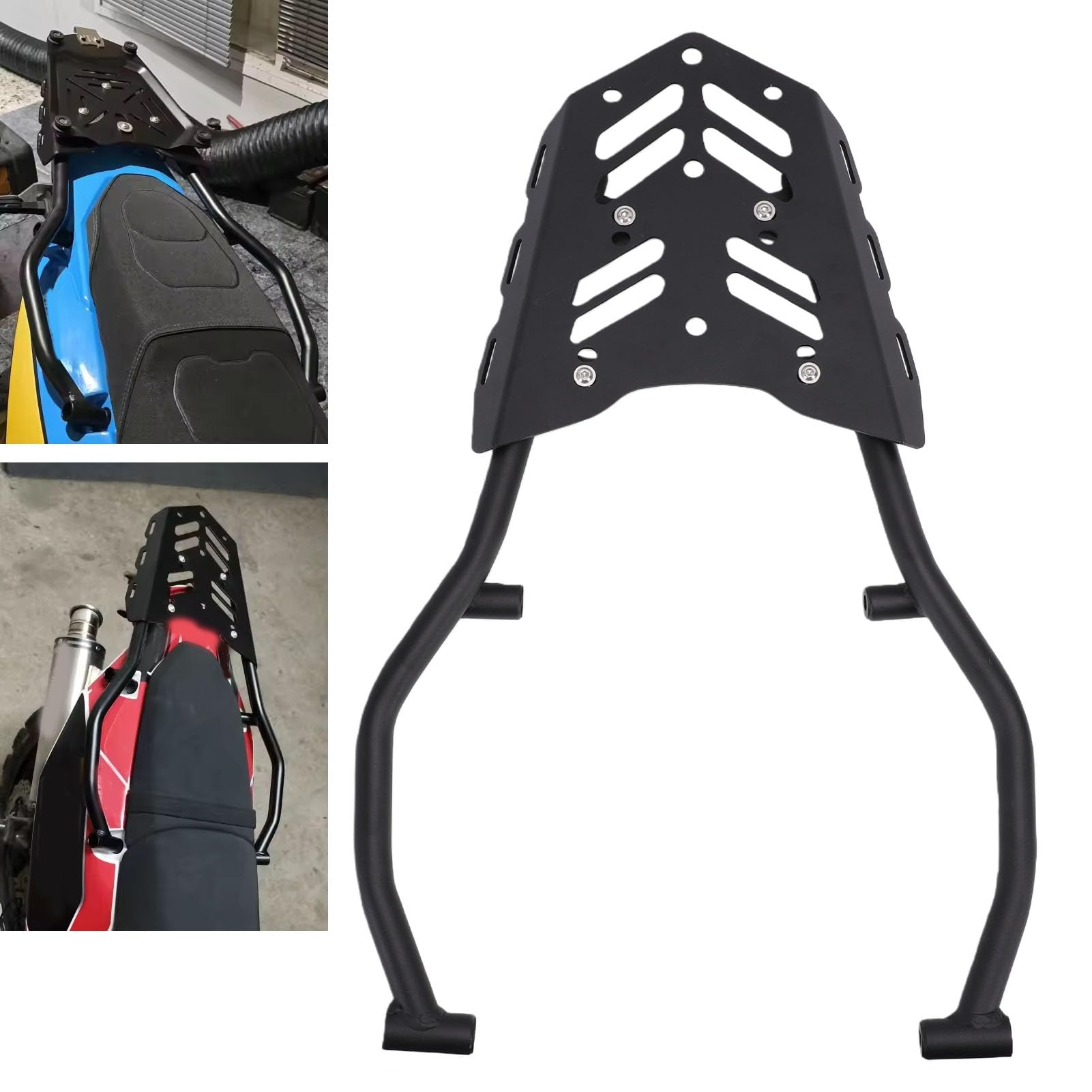 Yctze Portaequipajes para Motocicleta, Portaequipajes Trasero de Acero Al Carbono de Aleación de Aluminio para Tenere 700 XTZ700 2019 2025, con Diseño Hueco para una Fijación Segura