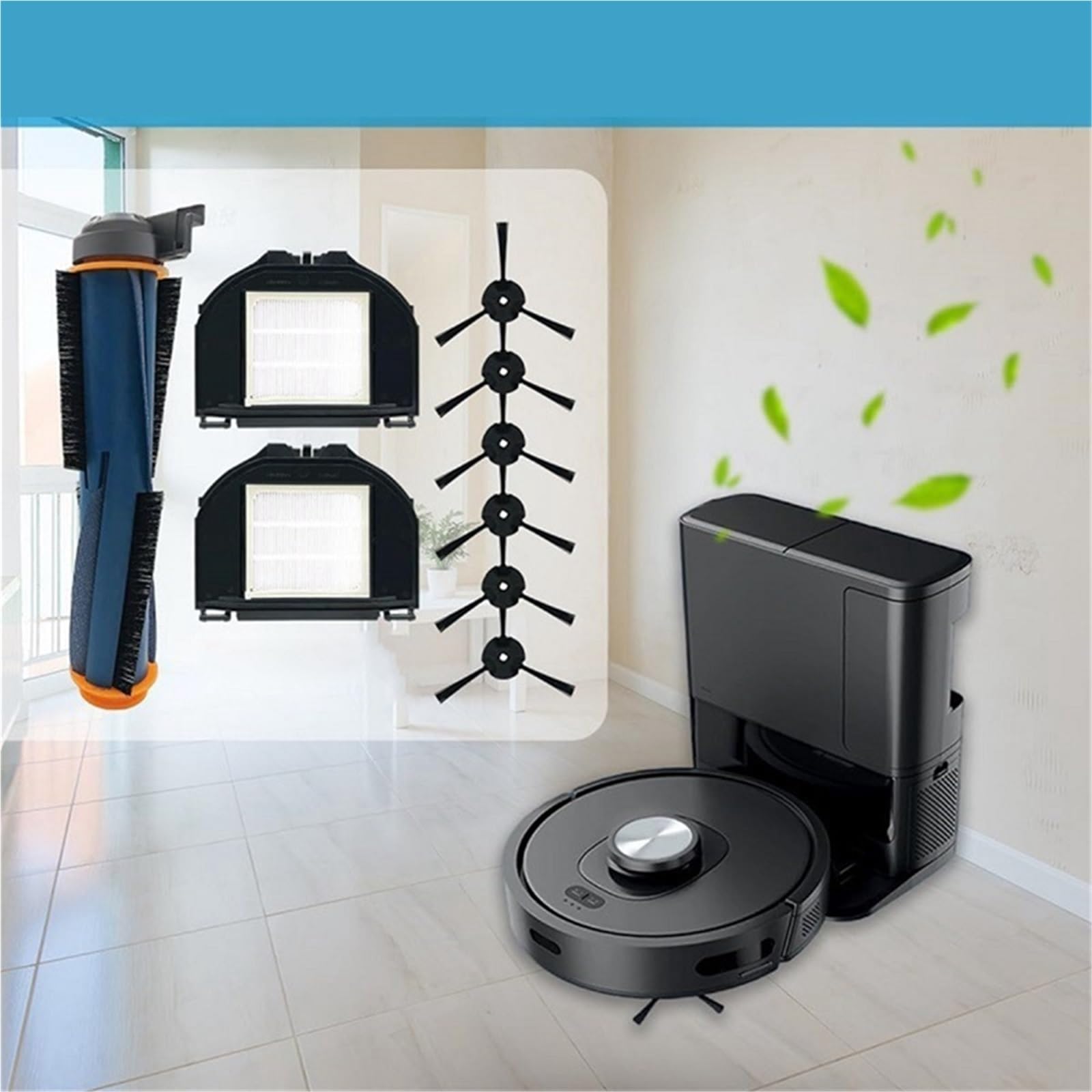 Cepillo Lateral Principal aspiradora, Compatible with Shark, Kit de Accesorios de Piezas de Repuesto de filtros de vacío Robot Matrix RV2310AE cepillos y Filtro de aspiradora