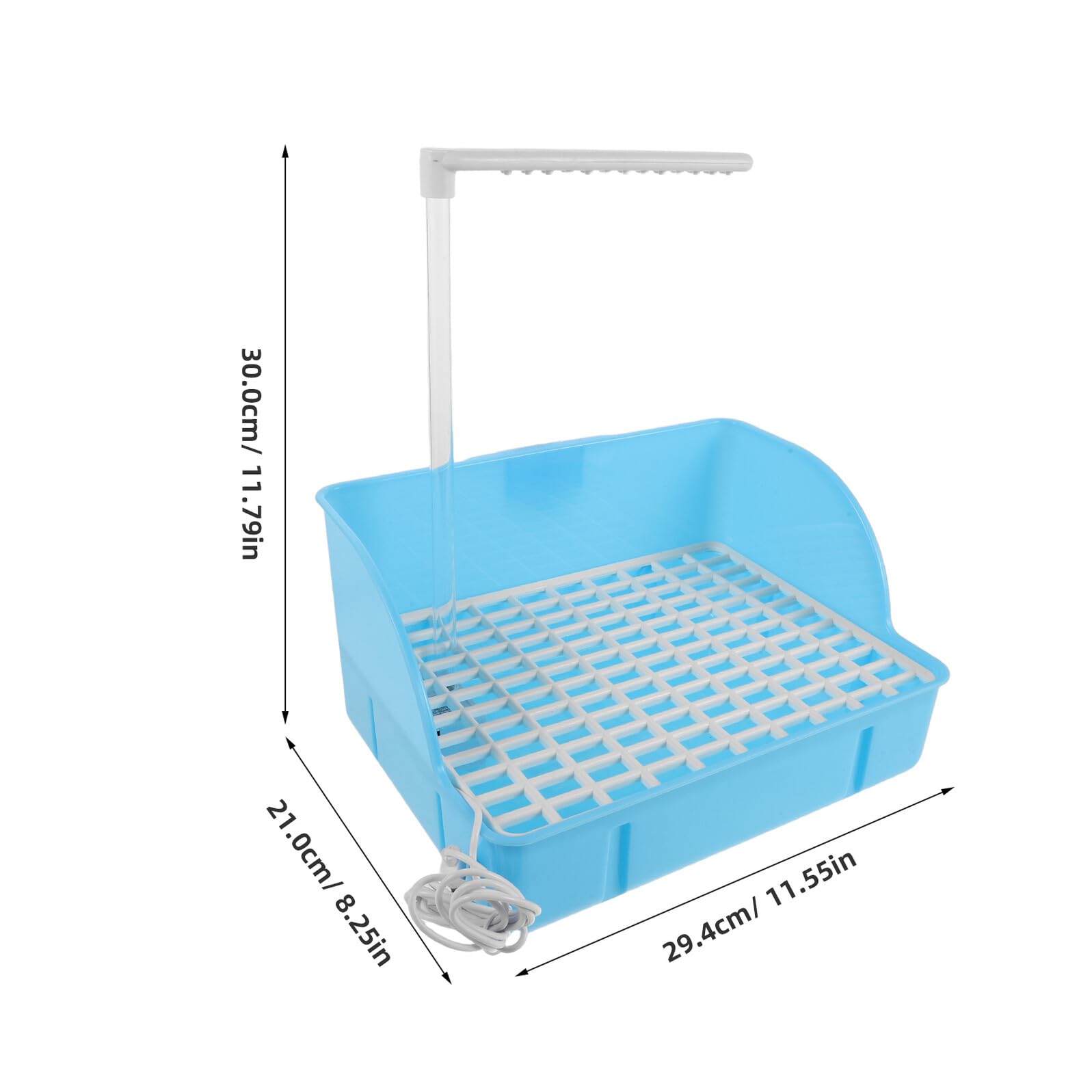 Gatuida Baño para Pájaros Ducha para Jaula, Bañera Interior para Loros y Periquitos, Accesorio de Plástico Azul Claro, Baño Portátil Sistema de Circulación de Agua para Mascotas Pequeñas