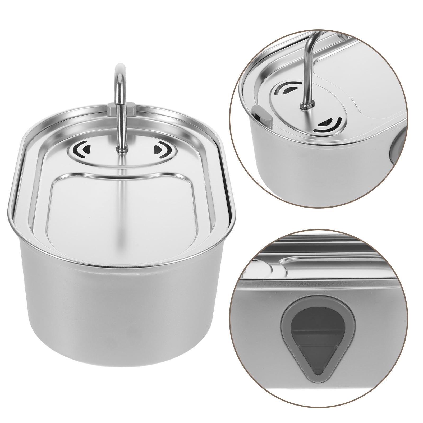 Fontanella Automatica per Gatti e Cani Piccoli, 3.5l Acciaio Inox