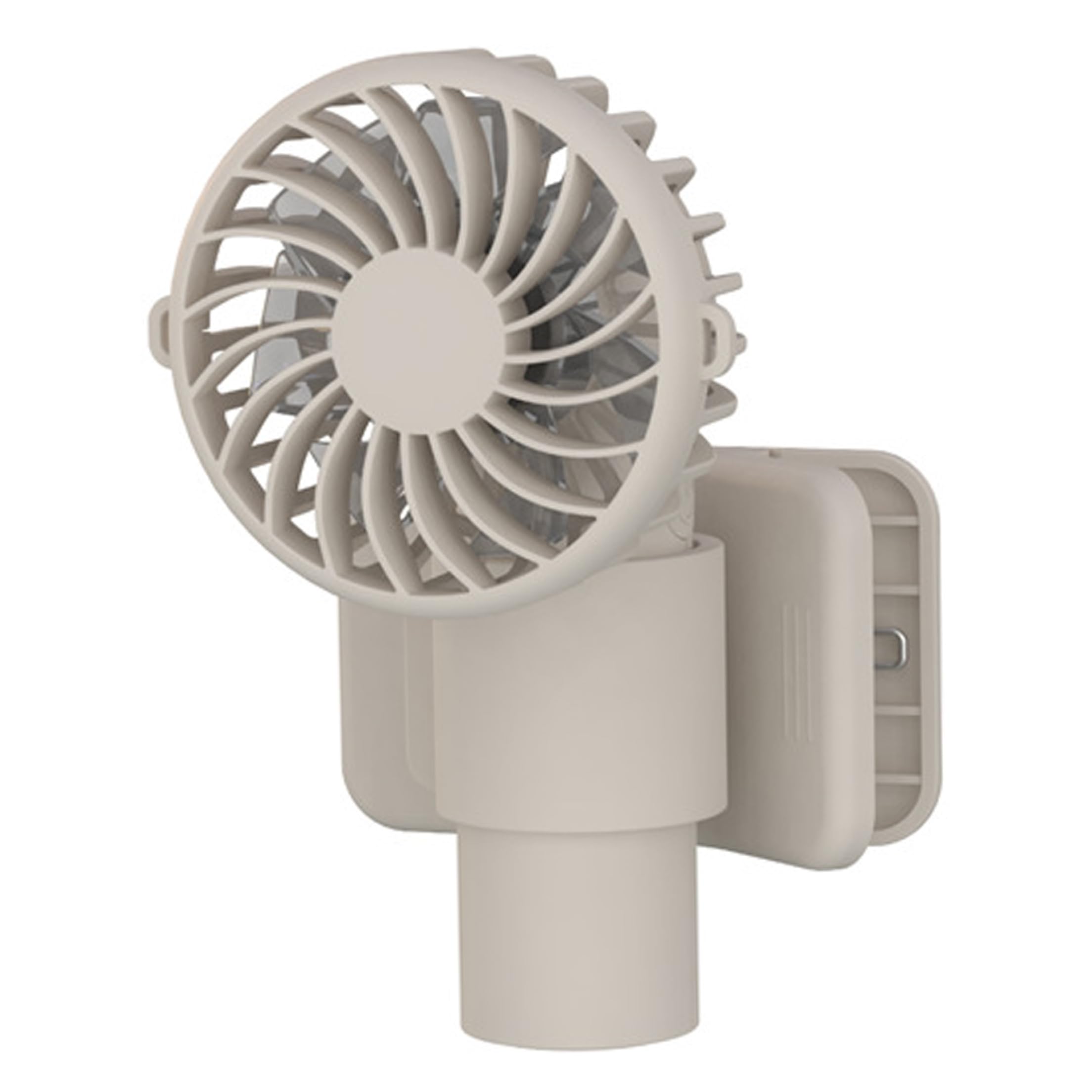 Xoeryoy Portable Car Ac, 3-in-1 Clip/stand/handheld Cooling Fan, Low Noise 3-speed Adjustable Clip On Fan, Apricot ;1