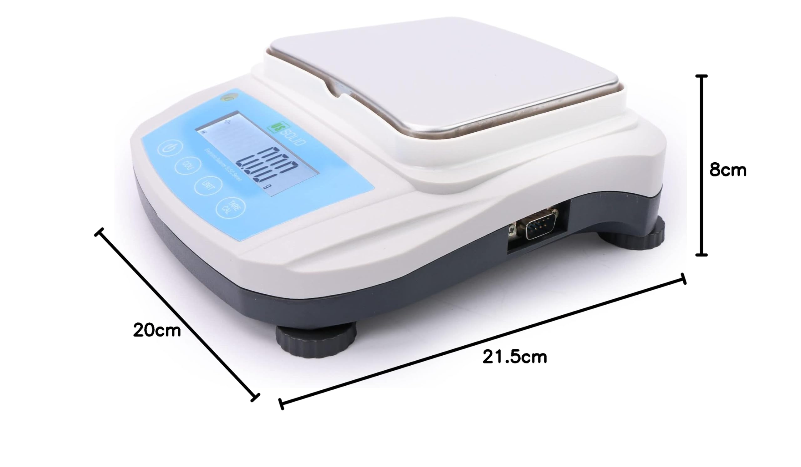 U.S. Solid Balanza electrónica de precisión de 0,01 g, puerto RS232, AC100V-240V/4 baterías de 1,5 V CC (2200 g)