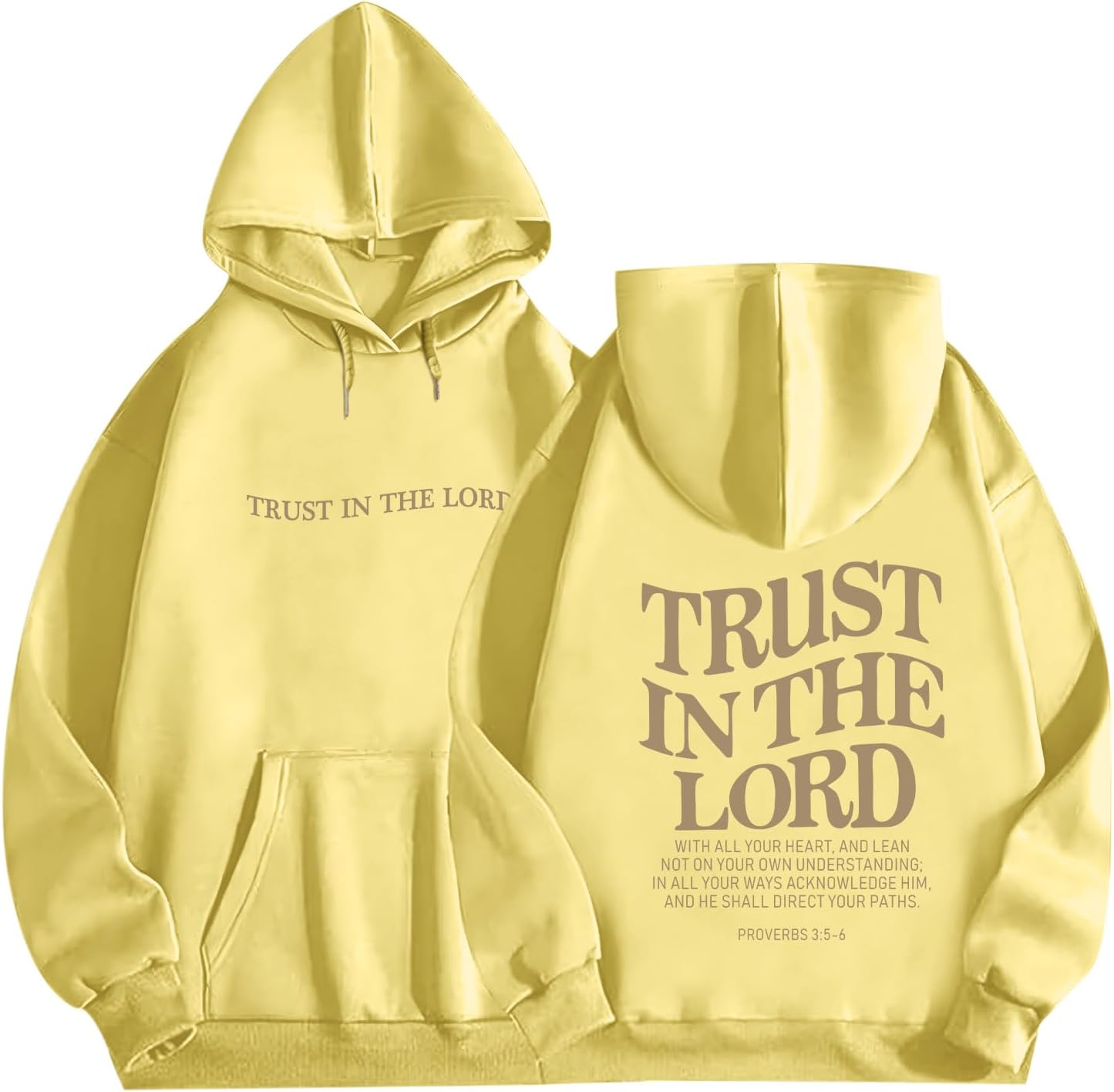 Tuislay Trust In The Lord Graphic Hoodies Christian Faith Sweatshirts For Women Bible Verse Religious Hoodie Pullover Tops