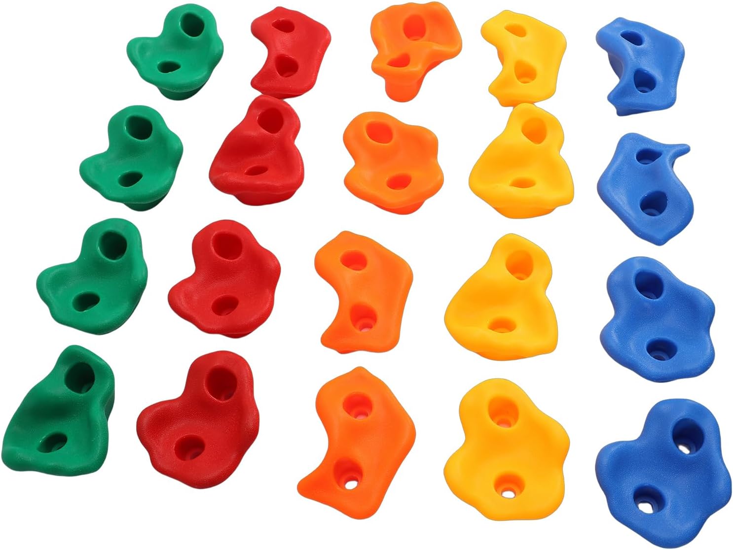 Keenso 20PCS Rock Climbing Holds, PE Multi Colored Grips for Indoor Outdoor Fun, Perfect for Kids Climbing Walls and Playsets