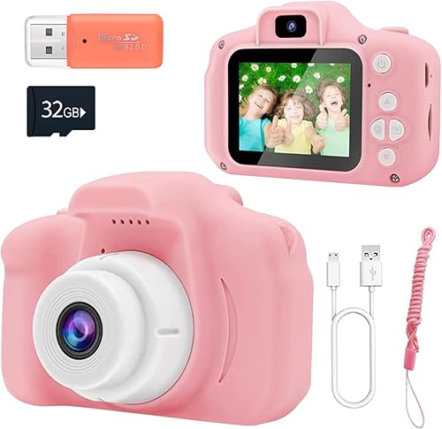 YUE3000 Cámara para niños, regalos para niños y niñas de 3 a 9 años, cámaras de video digitales HD 1080P para niños pequeños, cámara digital de alta