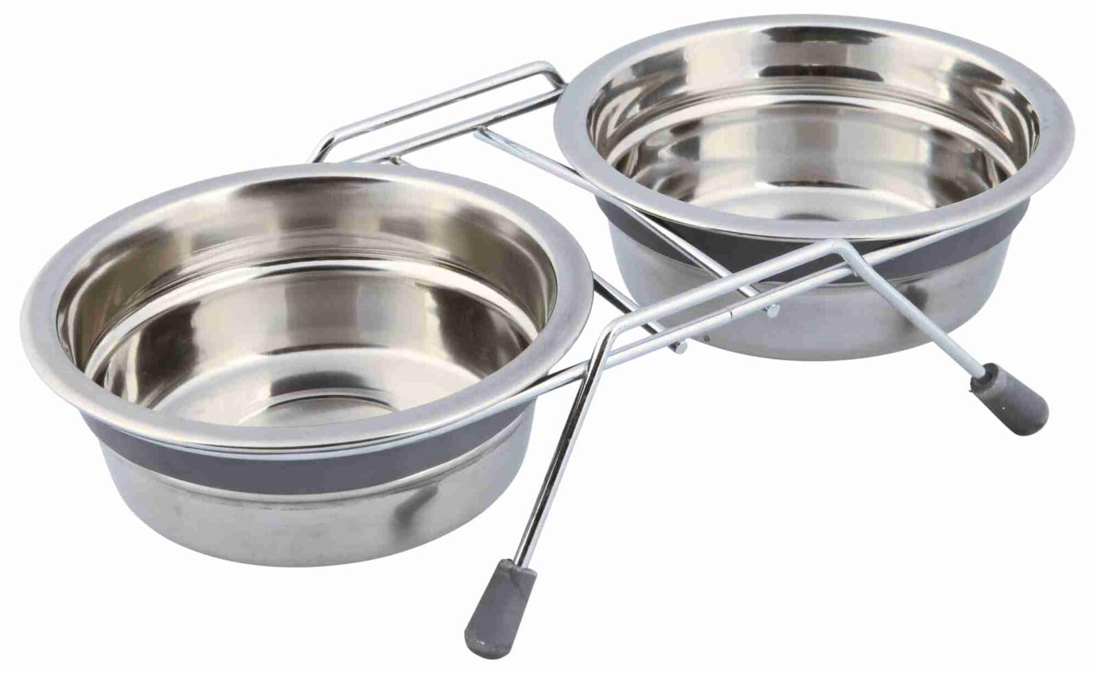 TRIXIE Eat on Feet Two Anti-Rattle Bowl Set for Dog, 0.45 Litre, Pack of 1
