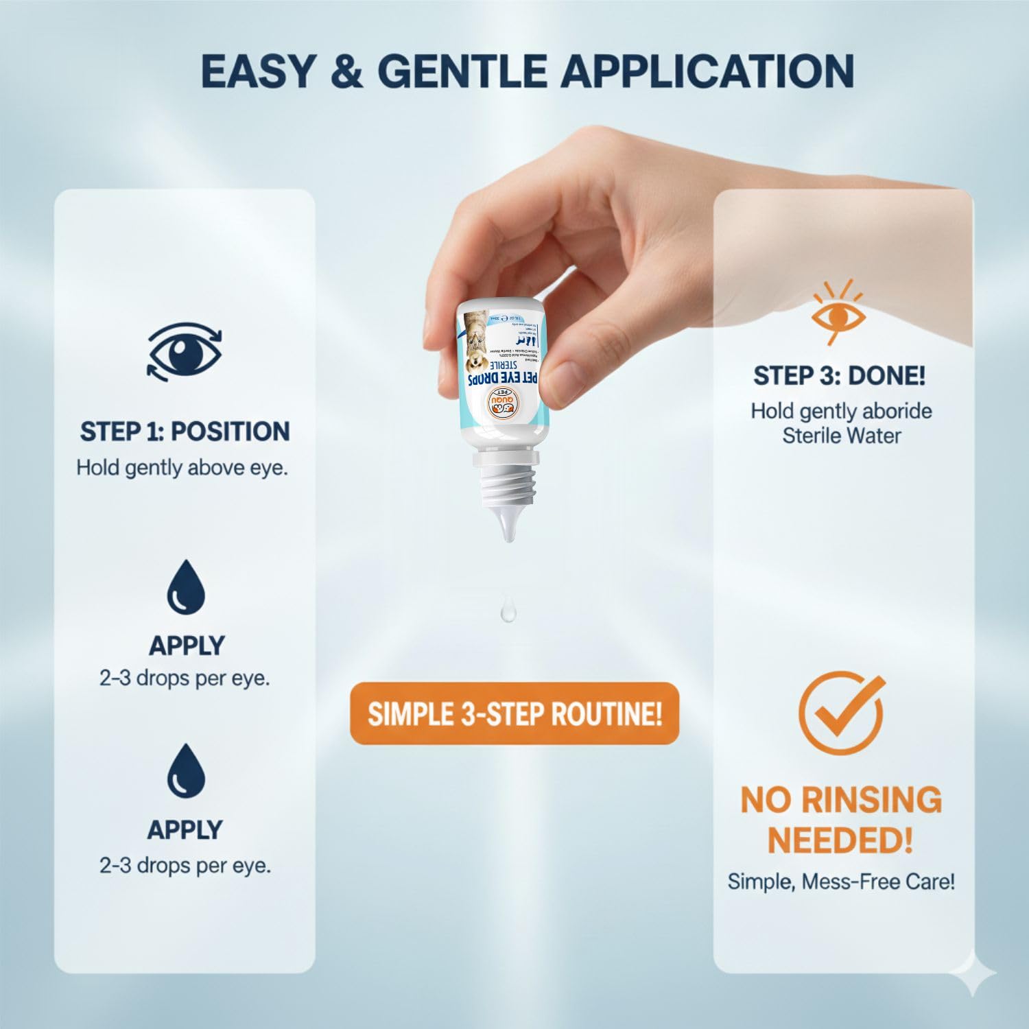 Gentle Pet Eye Drops for Dogs, Cats, Horses & Birds – Soothing Eye Wash & Cleaner for Dry Eyes, Discharge, Redness & Tear Stain Care – 1 Fl Oz (30 ml) — Amazon image 8