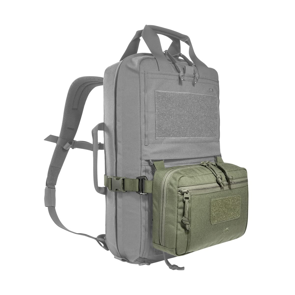 Tasmanian Tiger TT Tac Pouch 8.1 Hip Taktische Ausrüstungs-Tasche Mit Molle-System, Abnehmbarem Hüftgurt, Umhänge- und Rucksack Zusatz-Tasche - Titan Grey