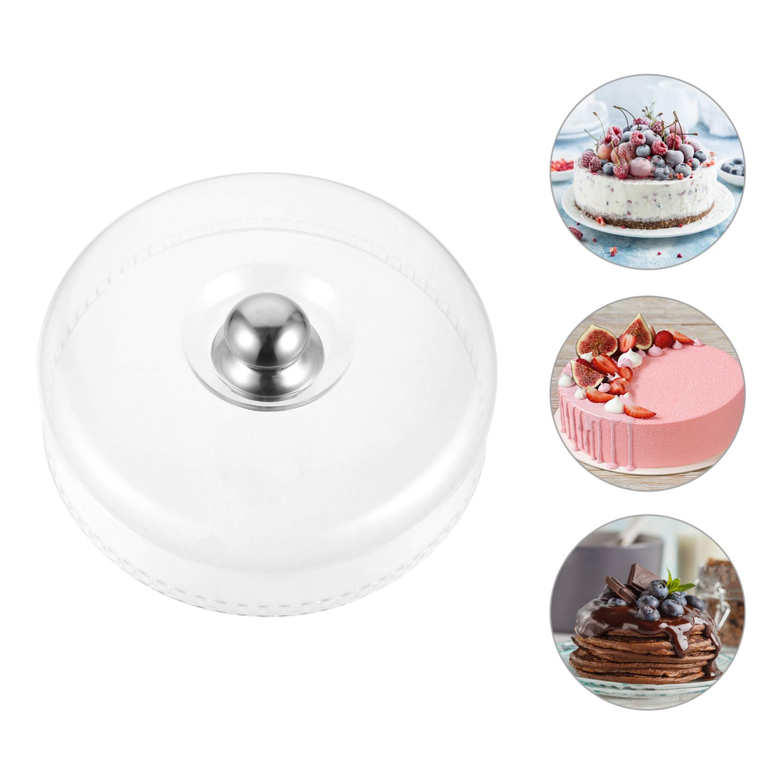 Marvell's Home Alzata Per Torte Con Coperchio – Portatorte In Acrilico Trasparente, Multiuso: Vassoio, Ciotola Per Punch E Insalatiera, 30x30x22 Cm - 4
