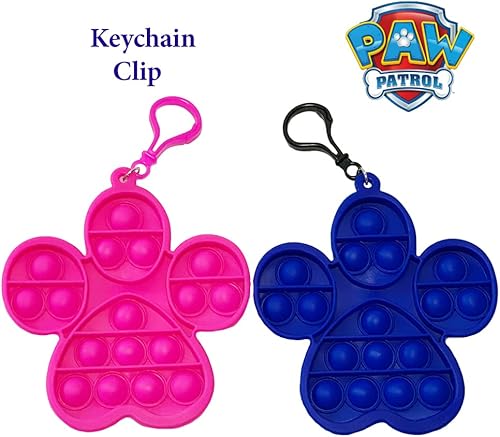 Miniatura 4 de Paquete de juguetes para ansiedad para reventar, llavero de burbujas para niños, juego de 2 (Paw Partol)
