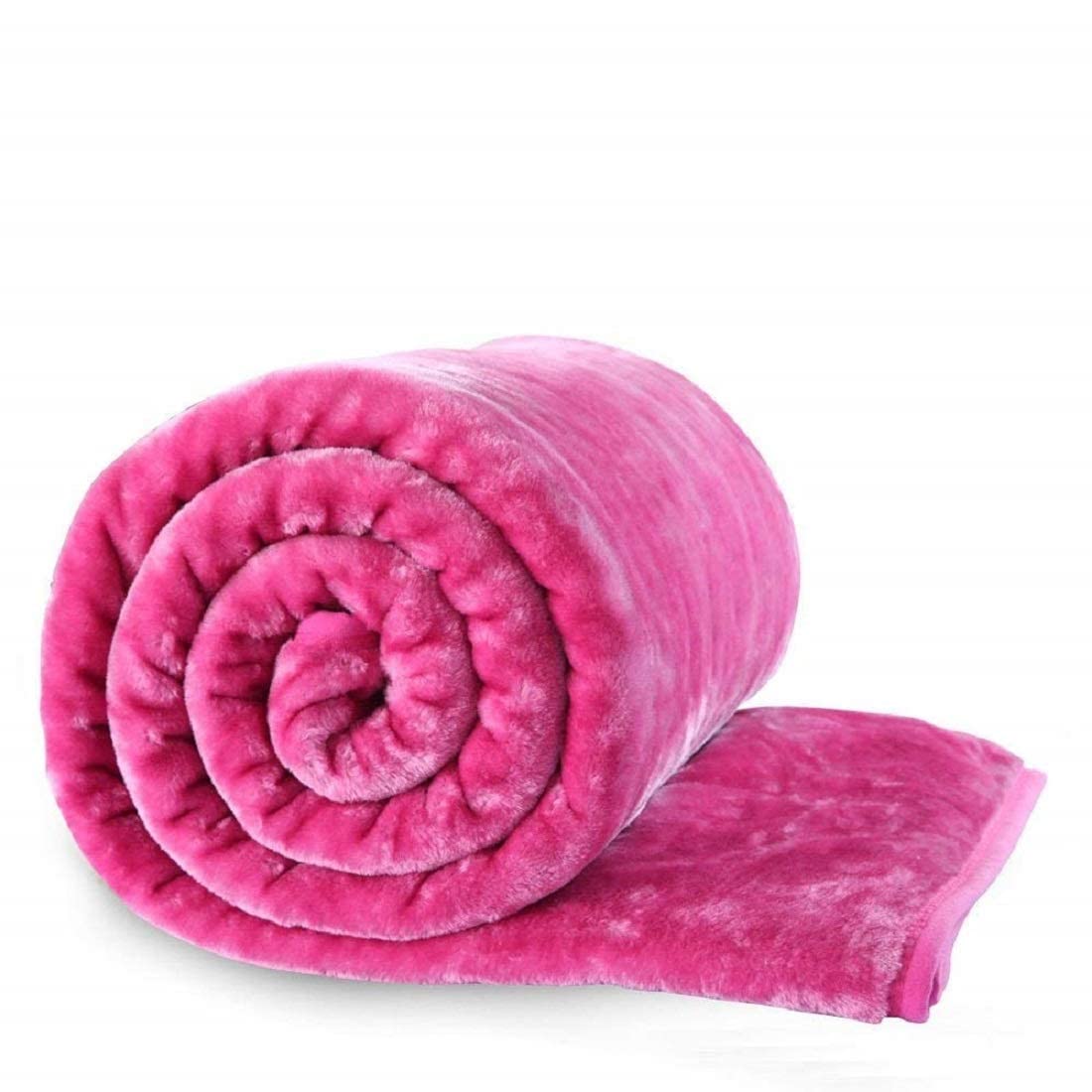ARIVETS Super Soft Floral Embossed Printed Mink Single Bed Blanket for Winter, Ultrasoft & Cozy, Lightweight Ac Bed Blanket (Pink, Single - 85x56 Inch)