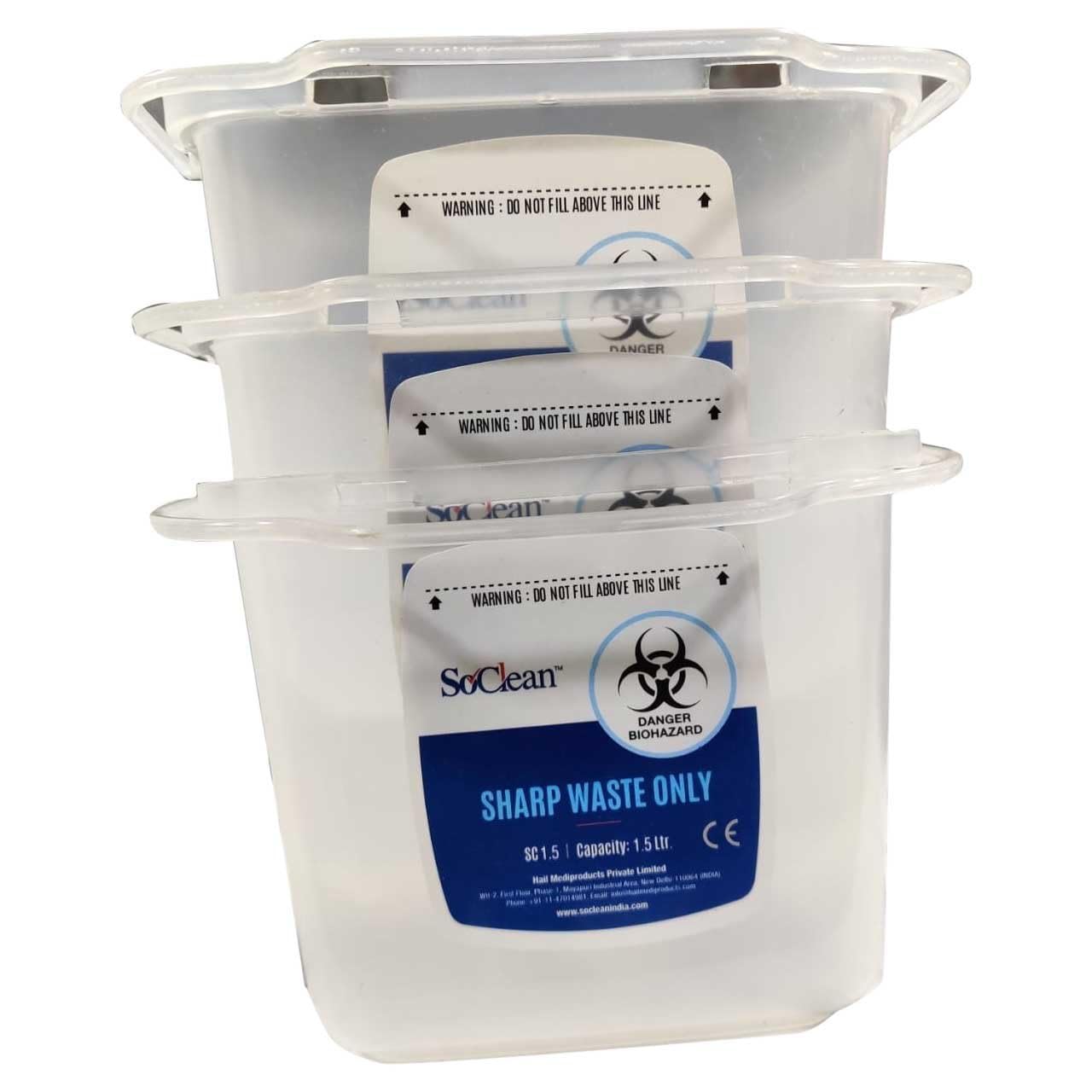 DIAGNOWARE Medical Sharp Containers | Bio-hazard | Bio-Medical Sharps Container Puncture Proof Box (6 Liters), Pack Of 2-picture-18