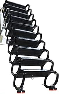 attic Ladder Wall Mount Loft Ladder Carbon Steel Attic Stairs Pull Down Attic Ladder Space Saving Folding Ladder Telescoping Ladder Safe and Durable