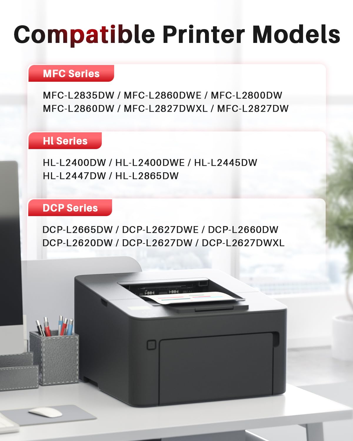 Halloya TN2510XL TN2510 Toner TN-2510 XL compatibile con Brother TN2510XL per Brother MFC-L2835DW Toner MFC-L2827DW MFC-L2800DW DCP-L2660DW DCP-L2620DW DCP-L2627DW MFC-L2860DW L2835DW (2 Nero)