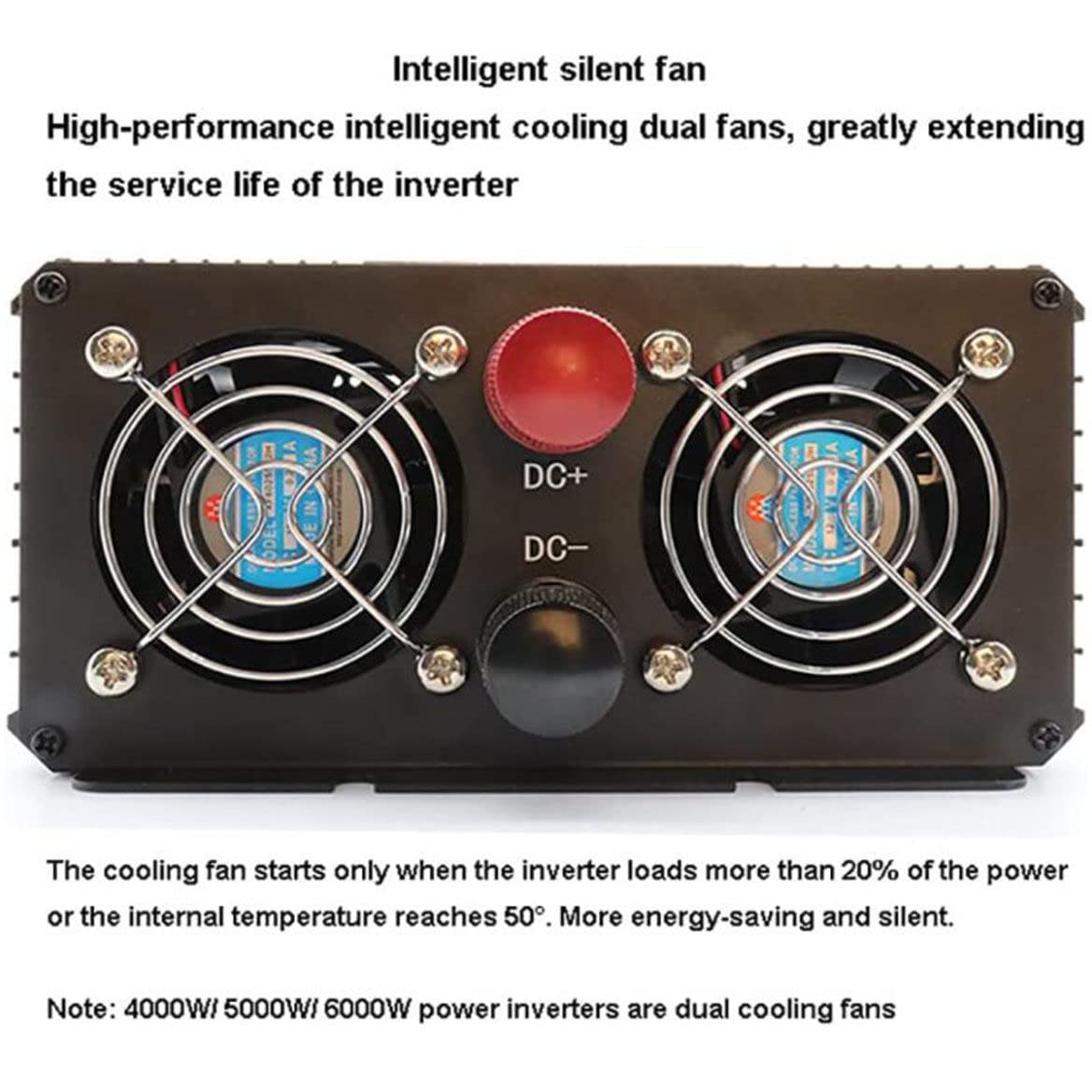 Power Inverter 3000W 4000W 5000W 6000W Inverter Onda Pura Trasformatore di Potenza Convertitore DC 12V 24V 48V 60V AC 220V 230V 240V Inverter Fotovoltaico-con Display LED,5000W-48V