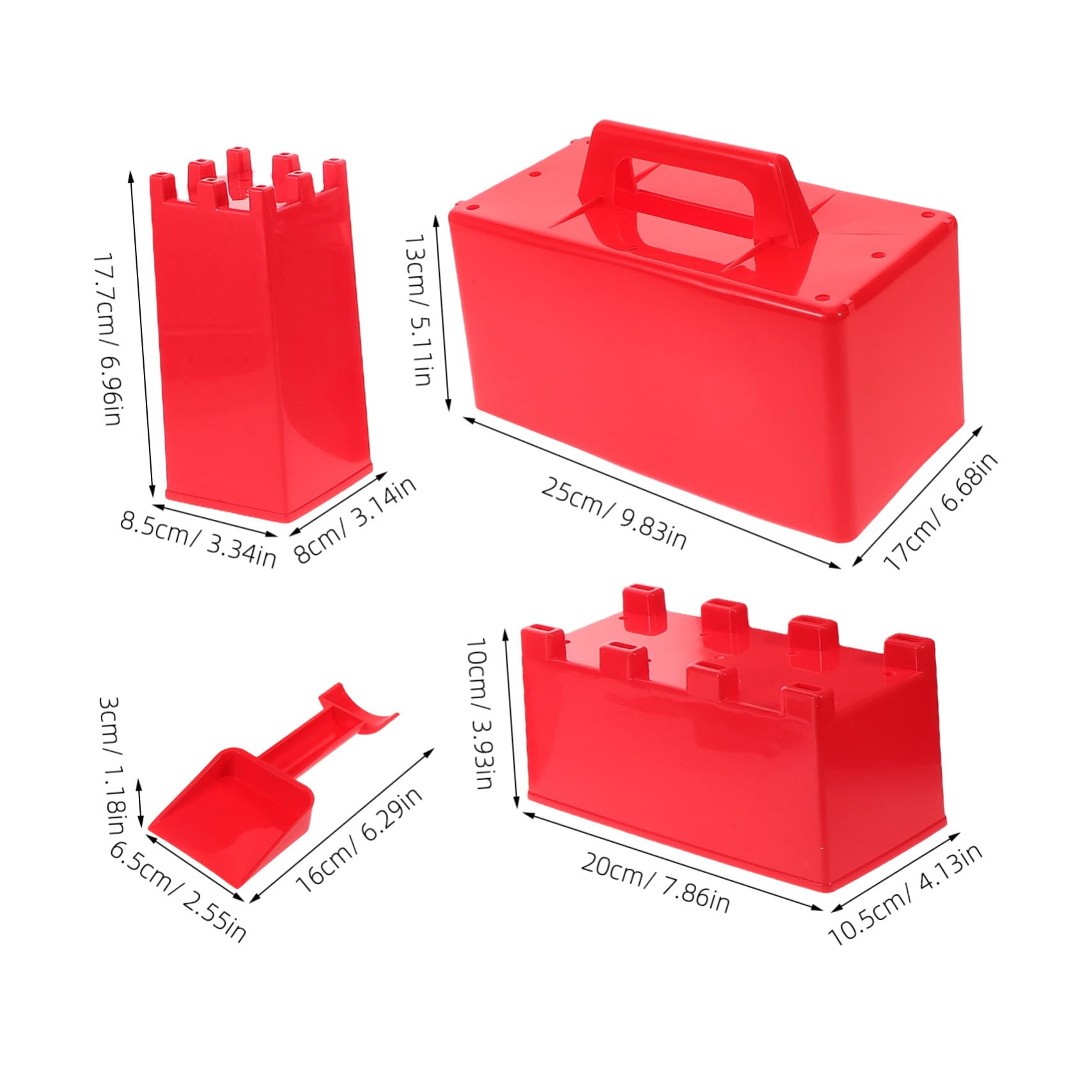 GALPADA Molde para Bloques de Nieve para Niños, Juego de Pala y Molde de Plástico Fácil de Usar y Resistente al Frío para Construir Castillos de Arena en Exteriores