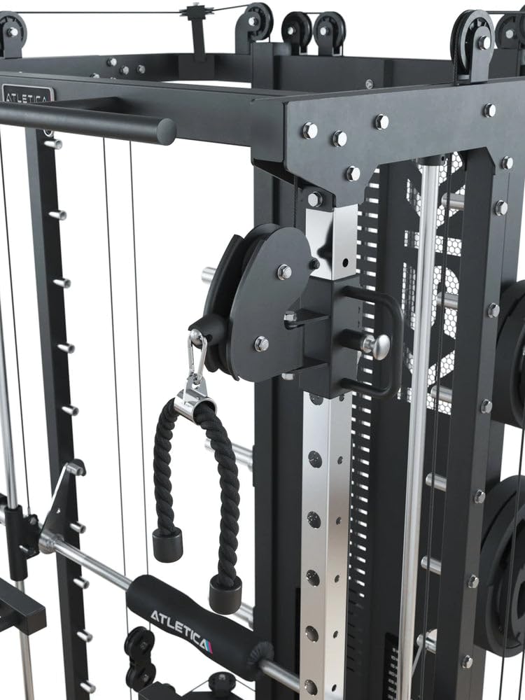 ATLETICA KSK Kit de combat | Multipresse | Poids enfichables 180 kg | Machine Smith | Haute stabilité du cadre | Garantie 5 ans | Variant KSK Basic … Variants KSK + Jammer Arms