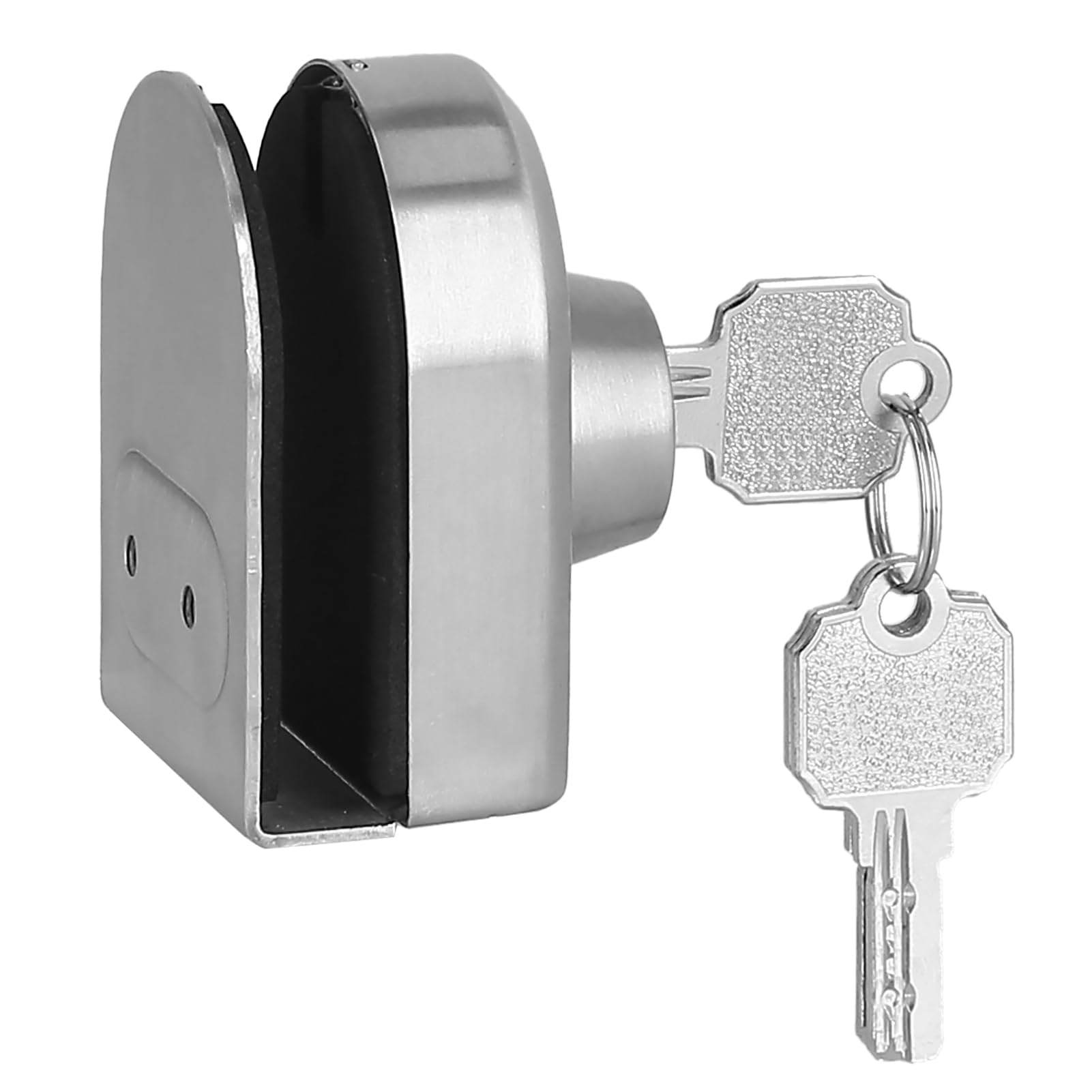 Sliding Gate Lock Anti Pry Foam Pad Stainless Steel Frameless Glass Door Locks Single Side Lock for Glass Door