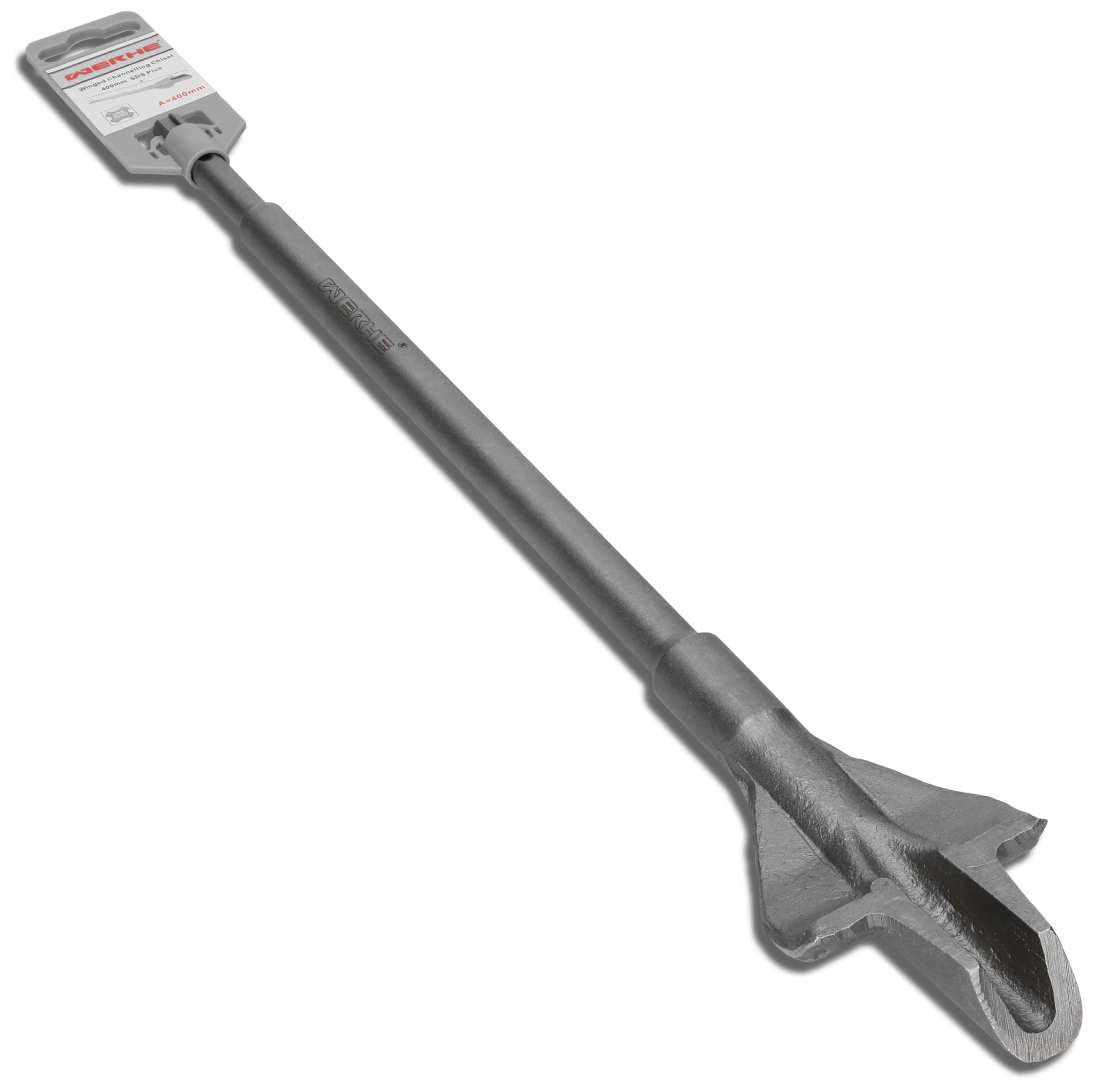 WERHE Wing Chisel SDS Plus 60 x 400 mm, Channel Chisel for Rotary Hammer