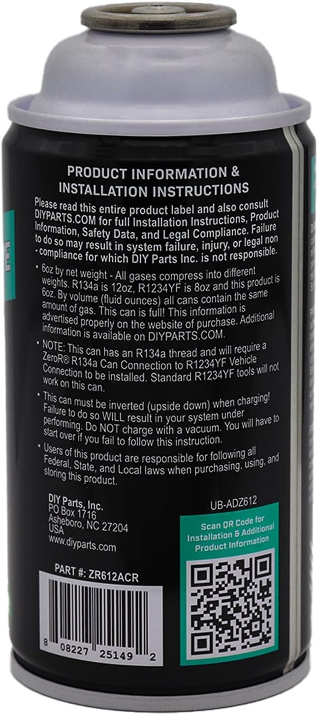 Amazon.com: ZeroR AC Refrigerant R134a Replacement - Eco-Friendly