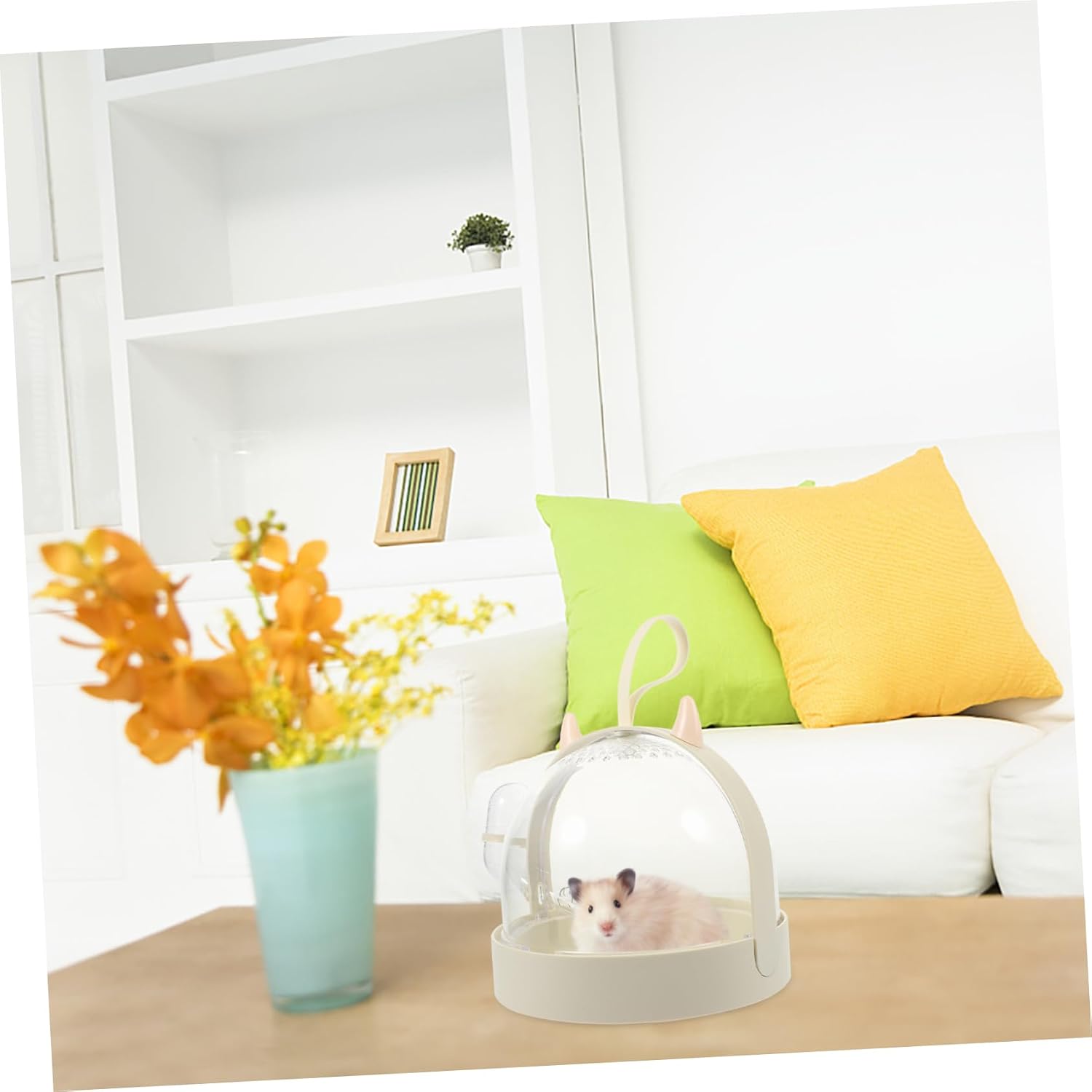 Outdoor Hamster Carrying Case Lightweight Portable Hamster Cage Transparent Design Pet Travel Carrier for Animals Convenient Outdoor Use image 5