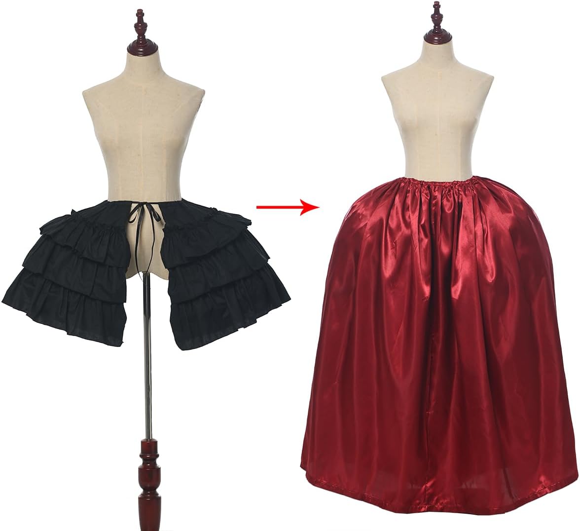 BPURB Pannier Petticoat Women Victorian Bustle Cages Hoop Skirt Cage Skirt for Women - Image 4