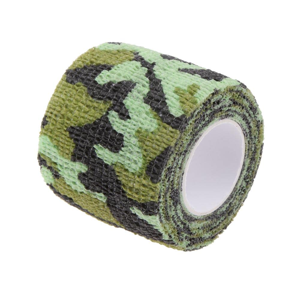 CLUB BOLLYWOOD® Self Sticking Camouflage Stealth Wrap Tape 4.5M Green |Sporting Goods | | 1 xCamoue Tape roll-picture-18