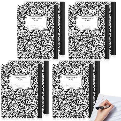 Cahier pour gaucher Lewtemi de 24 x 19 cm avec lignage large