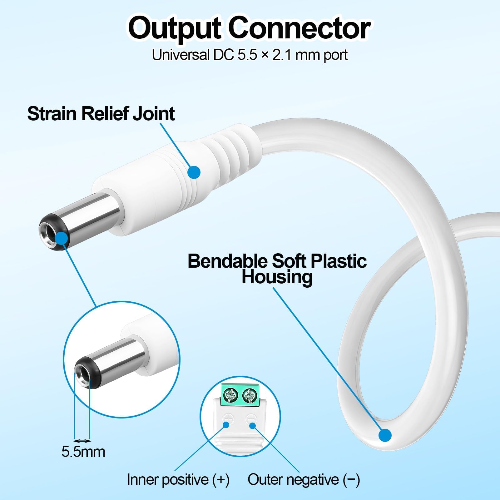 Cagrin Adattatore di corrente 24 V 1 A, fonte di alimentazione CA 100-240 V | Caricatore con connettore DC 5,5 x 2,1 mm per strisce LED, router, telecamera CCTV, TV Box, hub Cagrin Adattatore di corrente 24 V 1 A, fonte di alimentazione CA 100-240 V | Caricatore con connettore DC 5,5 x 2,1 mm per strisce LED, router, telecamera CCTV, TV Box, hub