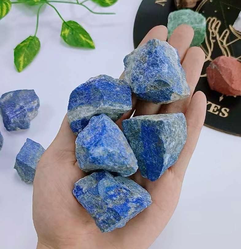 Miniatura 4 de Piedras naturales de lapislázuli de 1 libra y 2 pulgadas, cristales crudos grandes, piedras preciosas curativas a granel para curación de reiki,