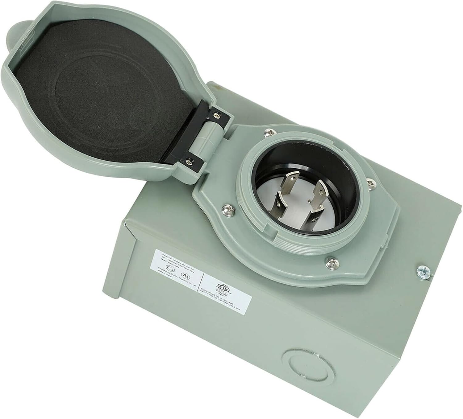 Buy BLACKHORSERACING 30 Amp RV Power Inlet Box, NEMA L1430 125/250 Volt Power Inlet Box, 3750