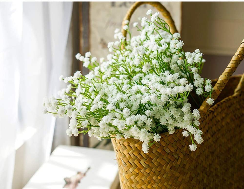 ARTSY Artificial Flowers for Decoration Baby Breaths Flower Bunch for vase/Pot, Home/Office Decor, Gift, Artificial Plant, Craft, Without vase, Pack of 3 Piece, 4 Branches Each, 55 cm Height, White (B0B6RKCGNQ) Amazon Price History, Amazon Price Tracker