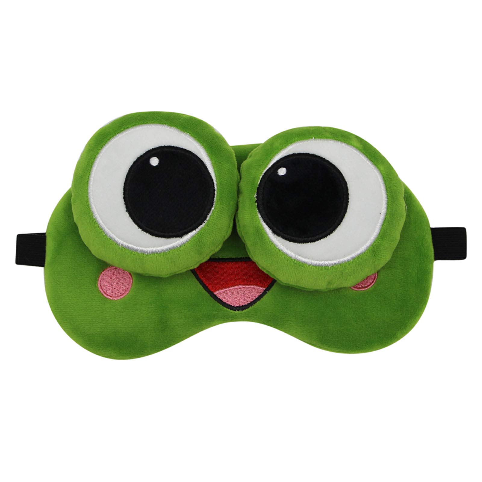 RARITYUS Funny Frog Sleep Mask Soft Plush Adjustable Blindfold Eye Mask Cover with Reusable for Men Women Kids