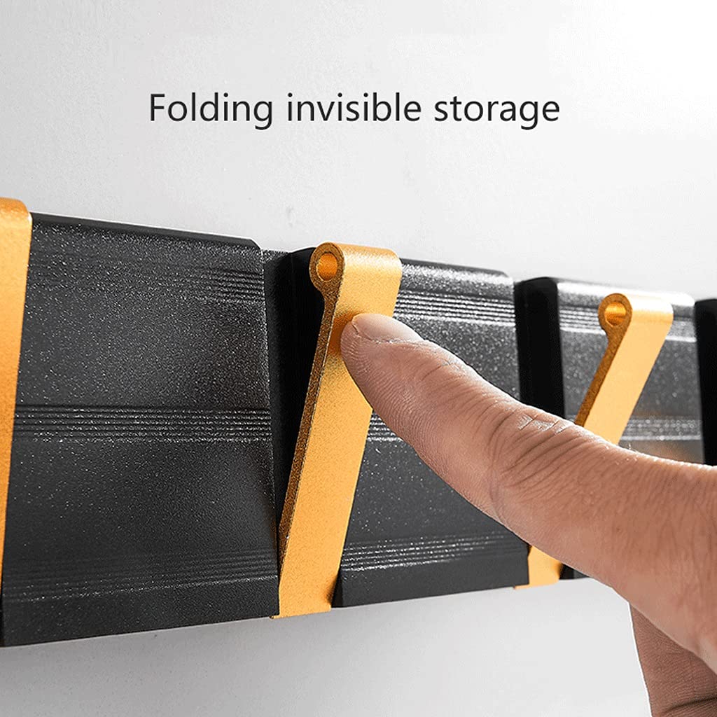 Percheros Para Colgar Abrigos Appendiabiti pieghevole for uso domestico Appendiabiti a parete con punzonatura gratuita Adatto for appendere vestiti Chiavi for cappelli Perchero Para Colgar Bolsas(A-5h
