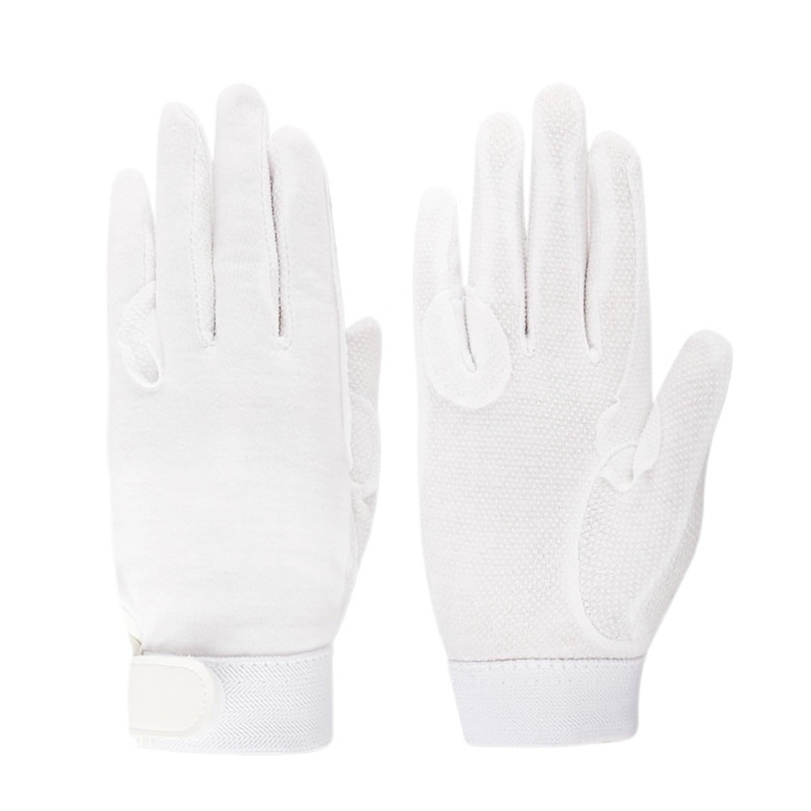 Guanti da Equitazione Guanti da Equitazione Guanti Traspiranti Antiscivolo Guanti da Equitazione for Guida Femminile per L'Equitazione(White,XL)
