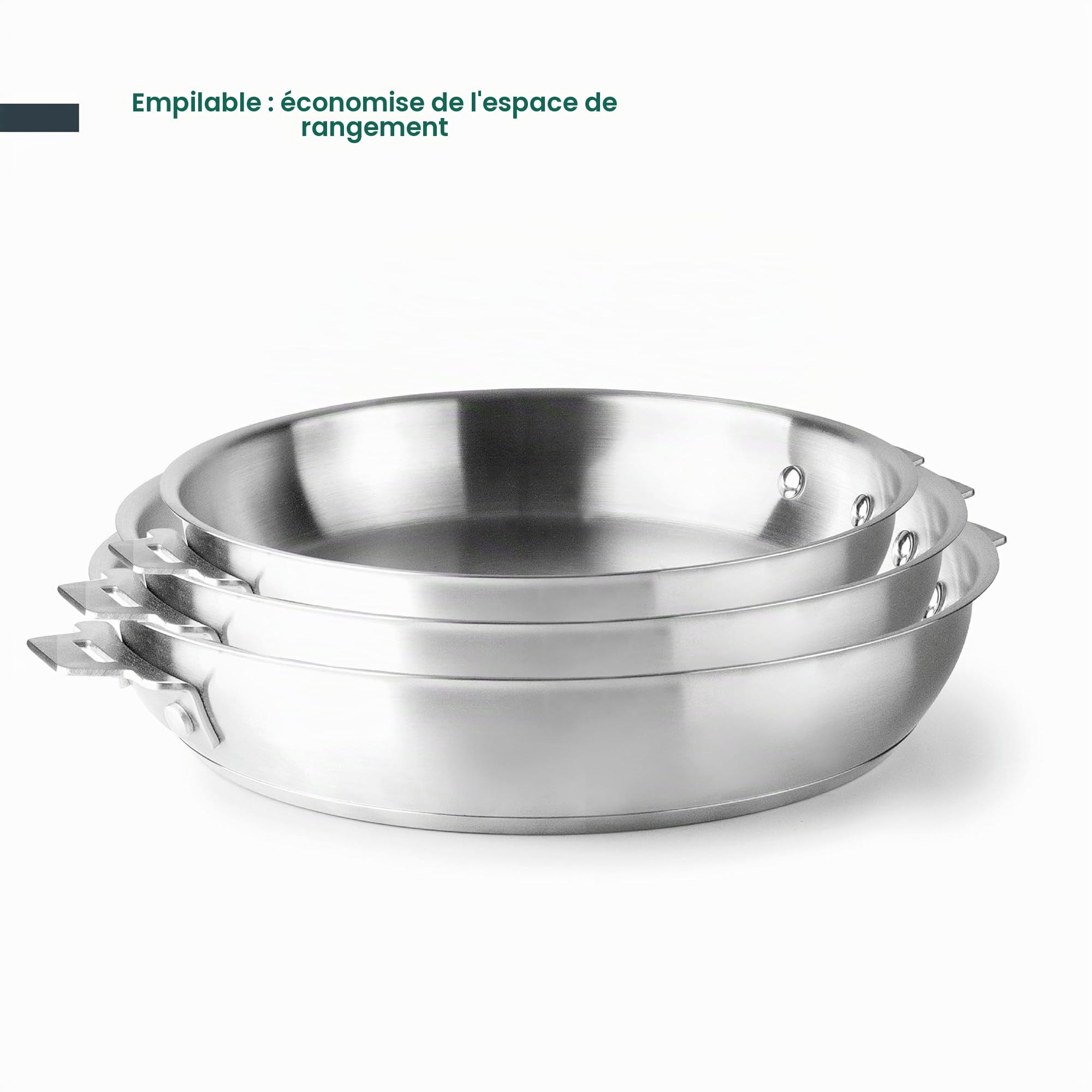 Lacor 56732 - Corps pour Poêle Combi, Acier inoxydable 18/10, finition I... | Fabriqué en acier inoxydable de qualité alimentaire; haute résistance à la corrosion et usure quotidienne
