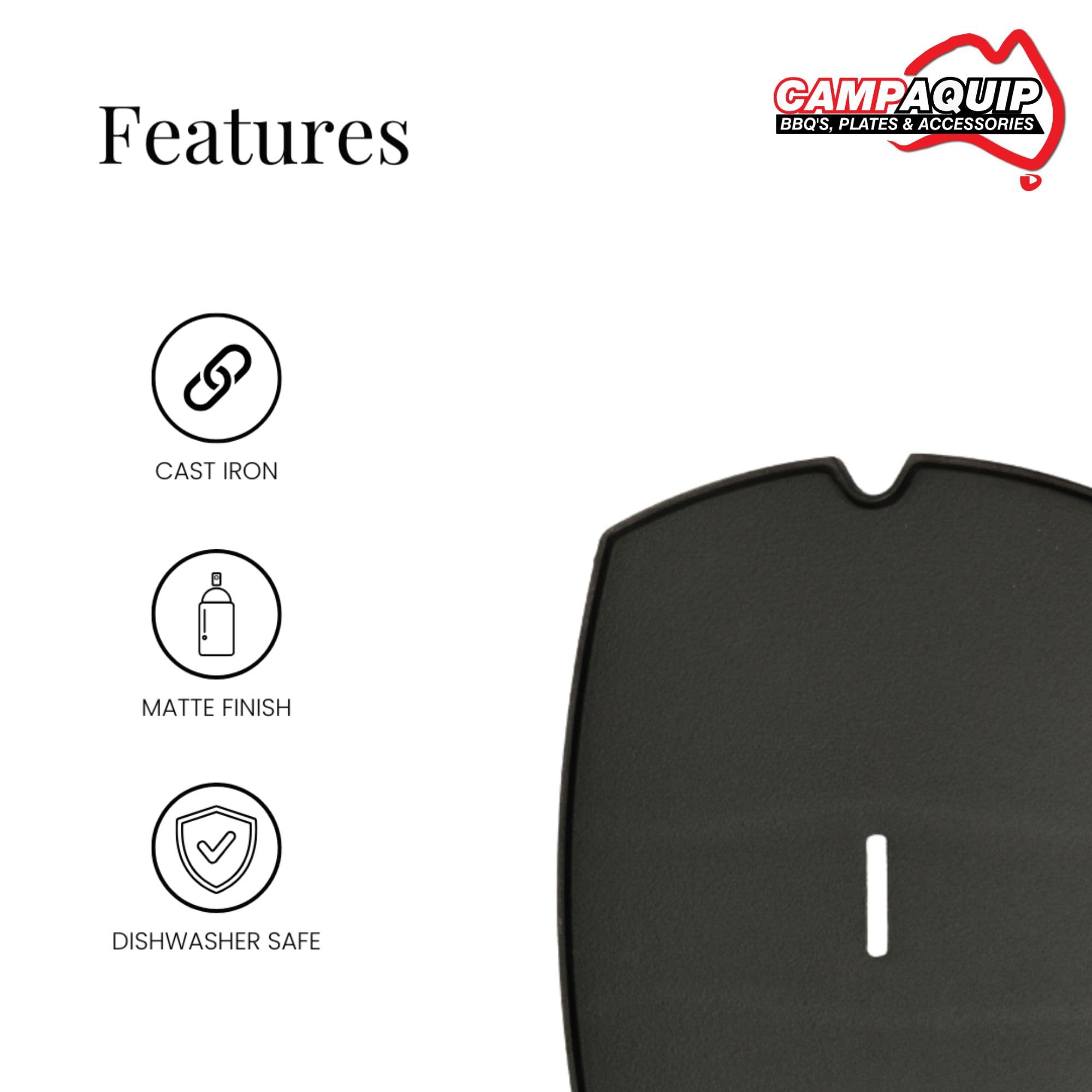 Amazon.com: CAMPAQUIP Cast Iron Barbeque Full Griddle Plate for