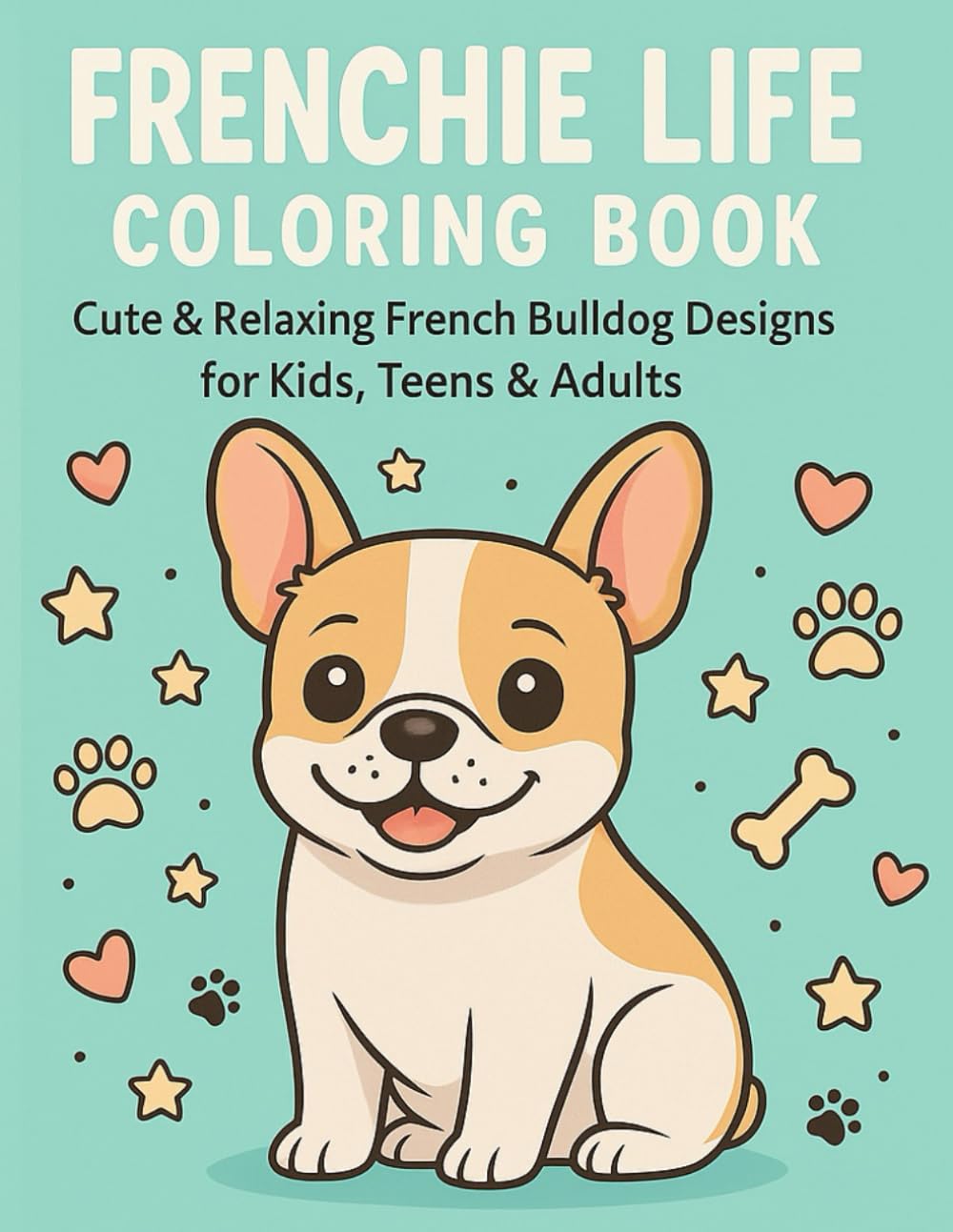 Frenchie Life Coloring Book: Cute & Funny French Bulldog Scenes for Dog Lovers of All Ages