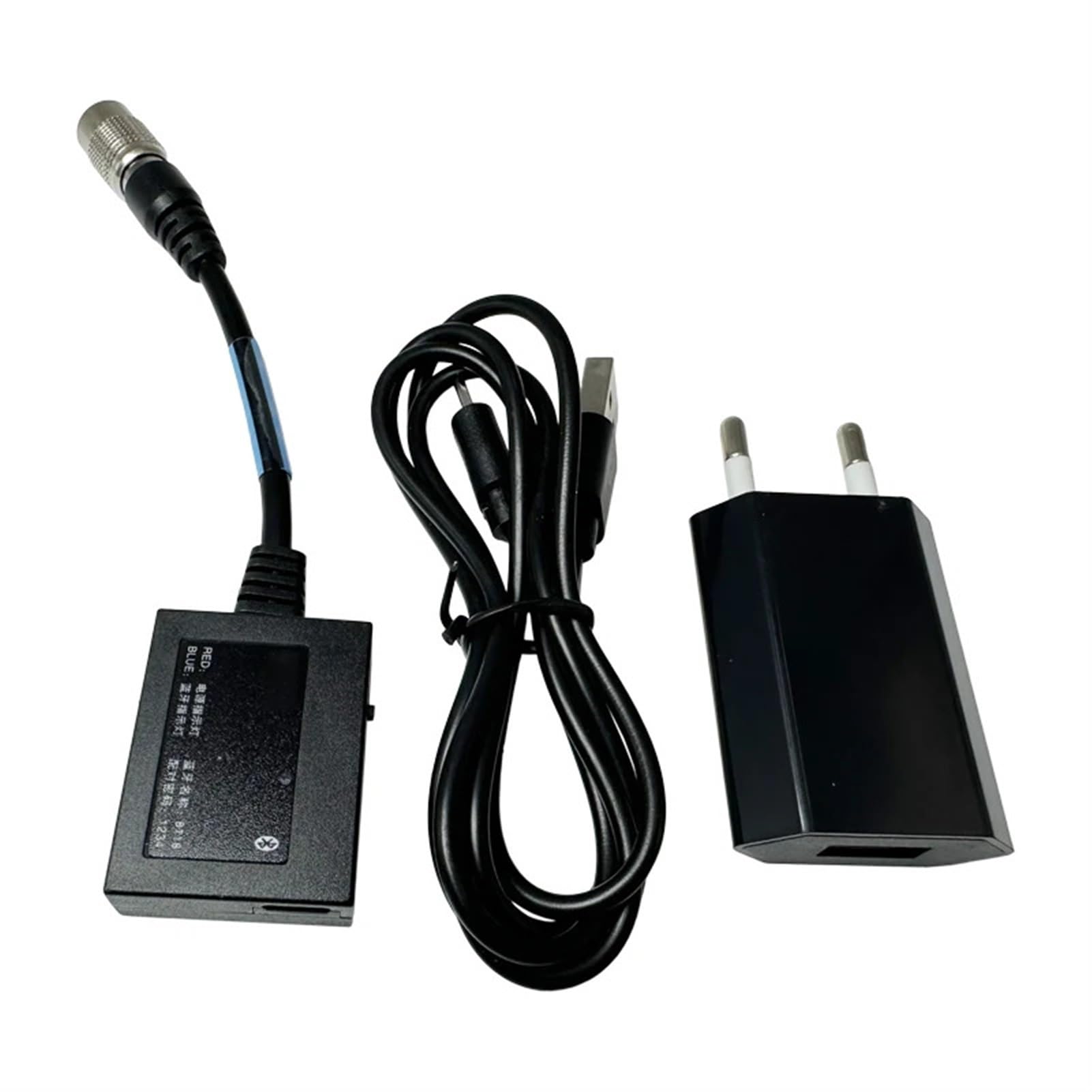 ZHANGGH Bluetooth Adapter for Pentax Hirose 6 Pin with Charger and Cable to USB for Pentax Total Station Pentax LY Bluetooth Data Cable(3 Plug)