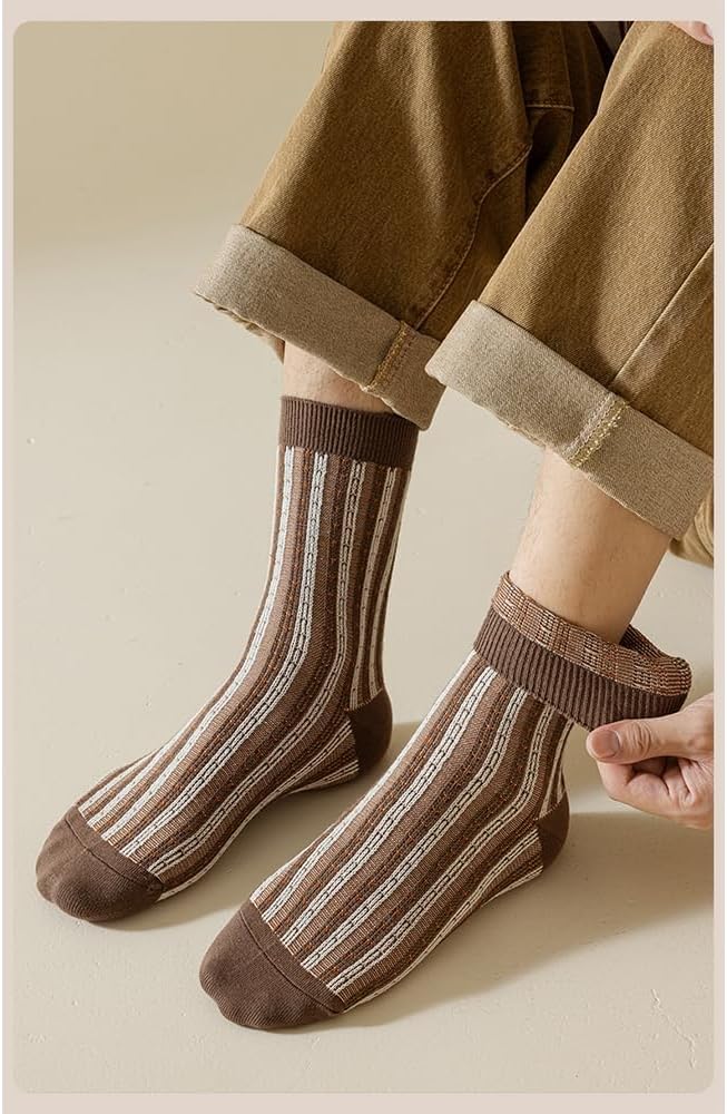 Chaussettes Basses 5 Paires de Chaussettes Automne et Hiver Chaussettes en Coton Chaussettes pour Hommes Chaussettes Hautes Chaussettes Confortables Chaussettes Respirantes Coupe Confortable