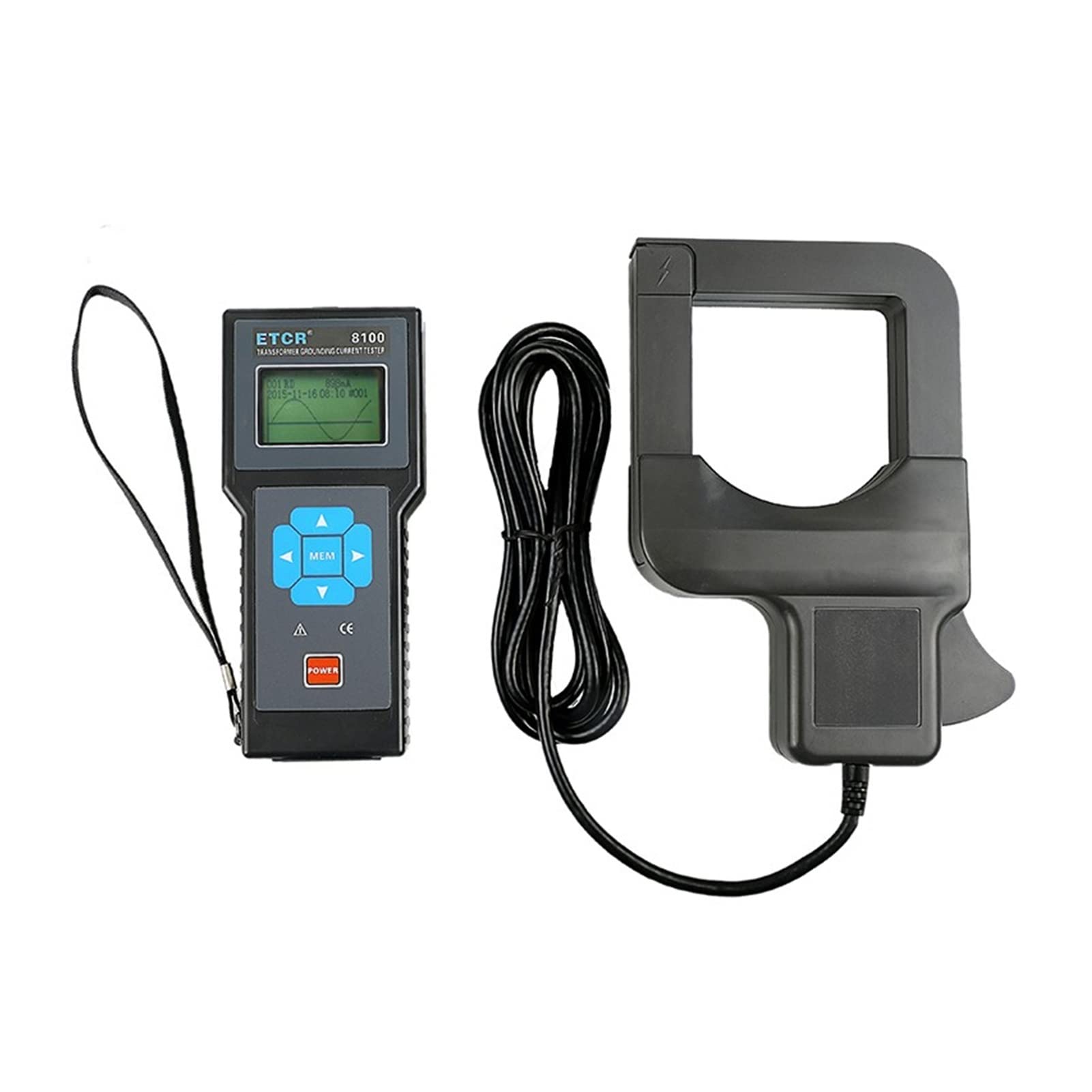 ETCR8100B Testeur de mise à la terre du noyau du transformateur Testeur de grand diamètre de grand diamètre AMMETTER COURANT MESURING INSTRUMENT