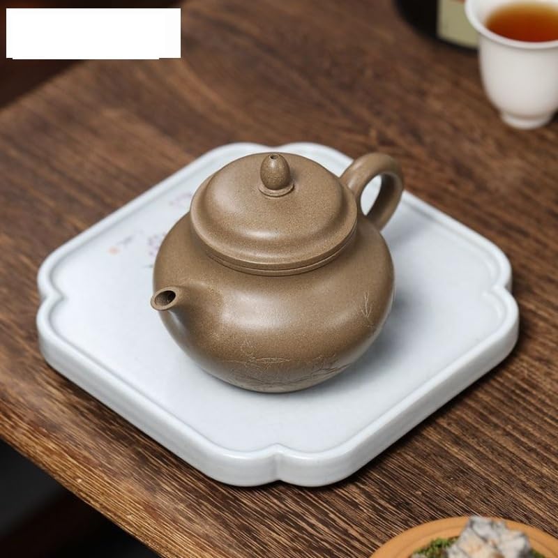 Théière en Argile Violette 240 ML, fabriquée à la Main, avec Filtre en Terre Crue et en minerai Brut. Service à thé Zisha. Théière, cafetière, infuseur à thé en Vrac.