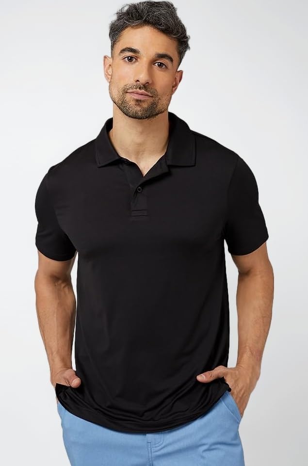 Men's Cool Classic Polo| Slim Fit | Moisture Wicking | 4-Way Stretch |Golf | Tennis