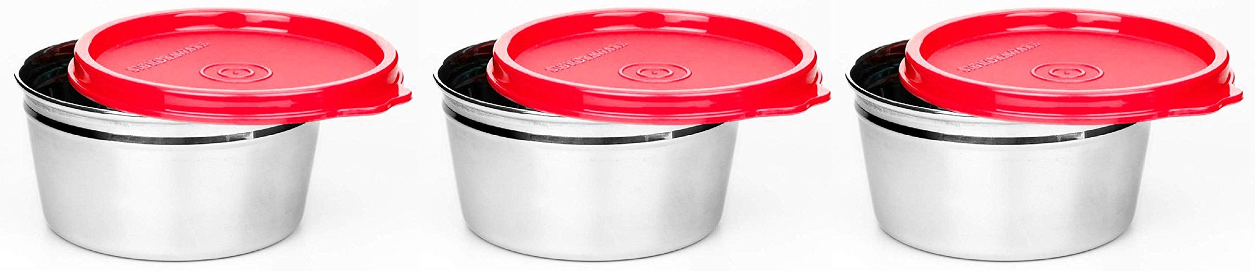 Signora Ware Tiny Wonder Steel Container, Set of 3, 250Ml+250Ml+250Ml, Red (B0847541LX) Amazon Price History, Amazon Price Tracker