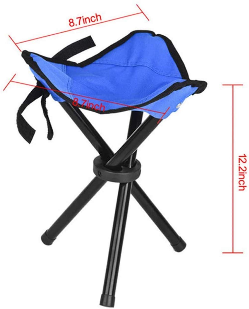 Taburete De Camping con Trípode Plegable, Silla Slacker, Taburetes De Camping con Trípode Ligero para Camping, Pesca, Senderismo-Blue