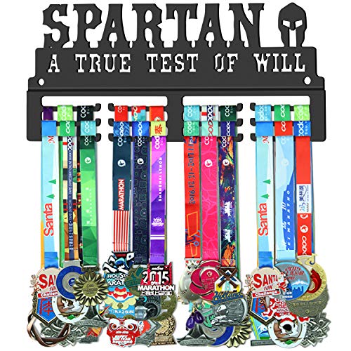  WEBIN Spartan Porte-médailles en acier noir tr...