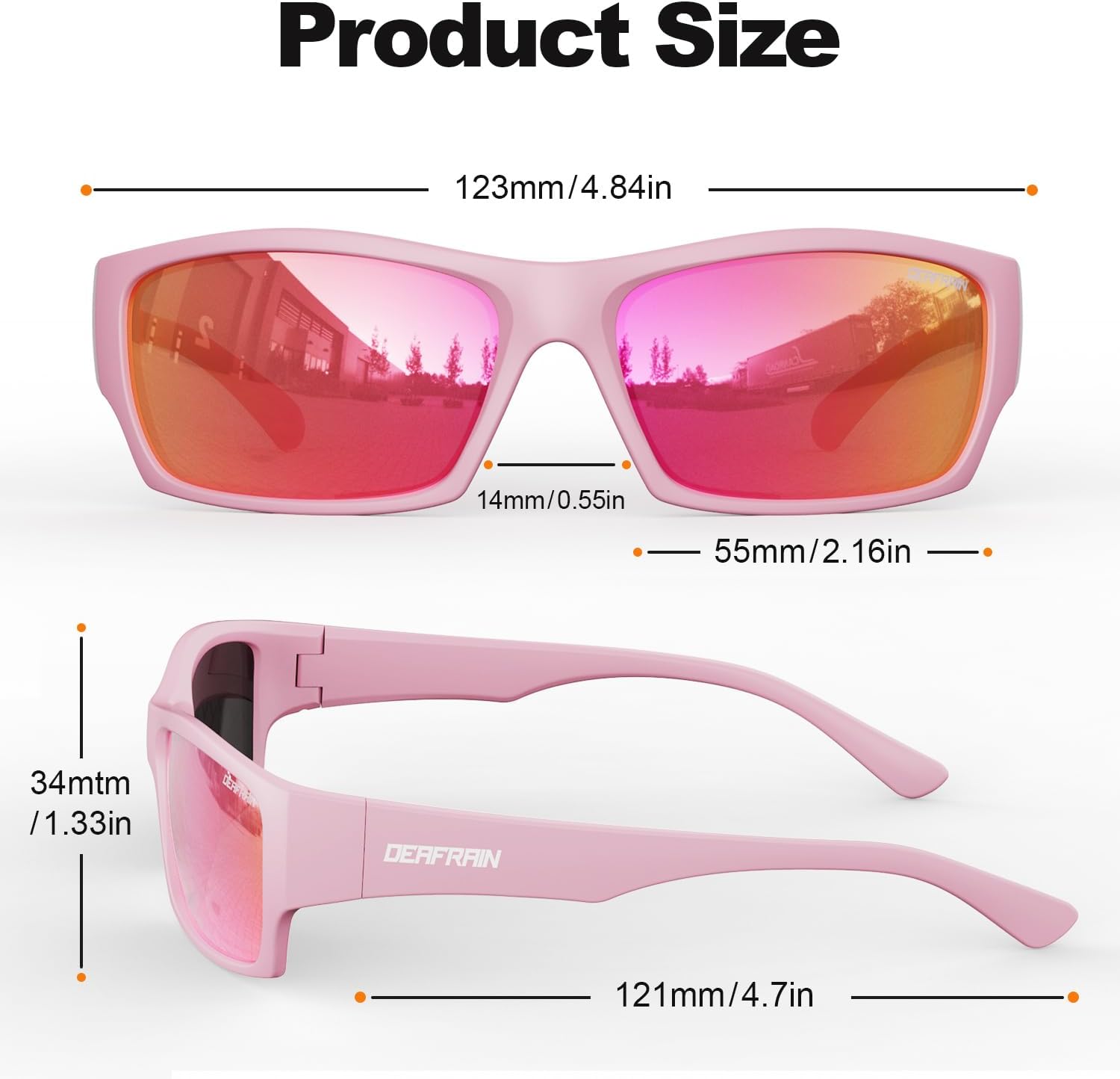 DEAFRAIN Kids Sunglasses Boys Girls Youth Polarized Unbreakable Flexible Sports Baseball Glasses for Teen Age 5-12 - Image 6