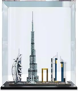 Acrylic Display Case for Lego Architecture Skylines: Dubai 21052,Showcase,Protect & Decorate Model with Dustproof Storage,Gifts (2mm Transparent)