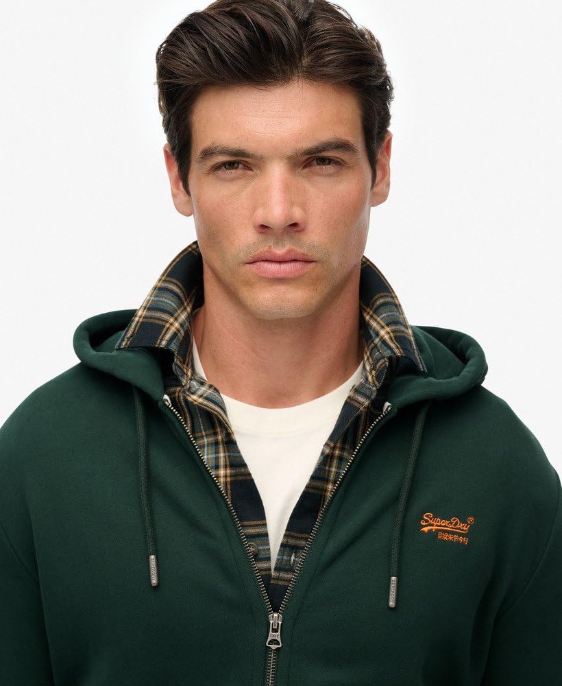 Superdry Herren Essential Logo Zip-Hoodie mit angerauter Innenseite